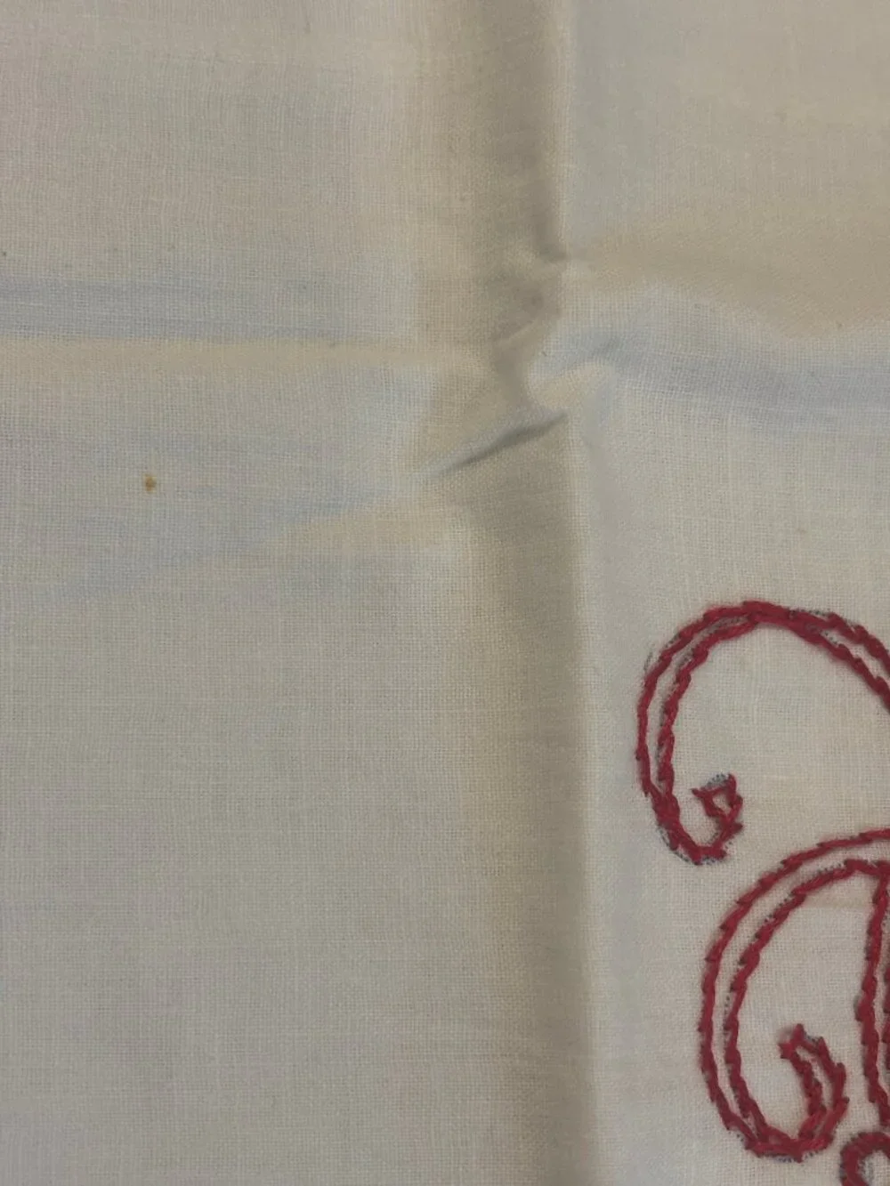 Vintage Hand Embroidered Southern Belle Pillowcase - Crochet Lace Trim Floral